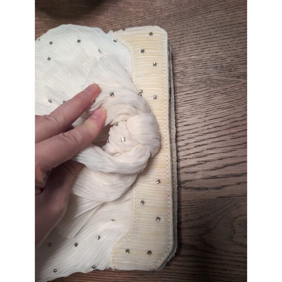 Loeffler Randall Cream Clutch with Bow - Picture 7 of 7